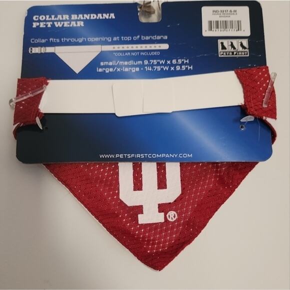 Indiana Hoosiers NCAA Reversible Home‎ & Away Collar Bandana Pet Wear S/M - Picture 4 of 8